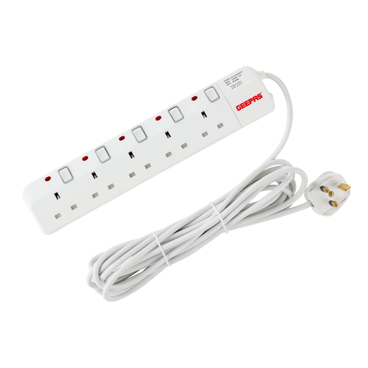 5 Way 5 Meter Sockets Extension Board