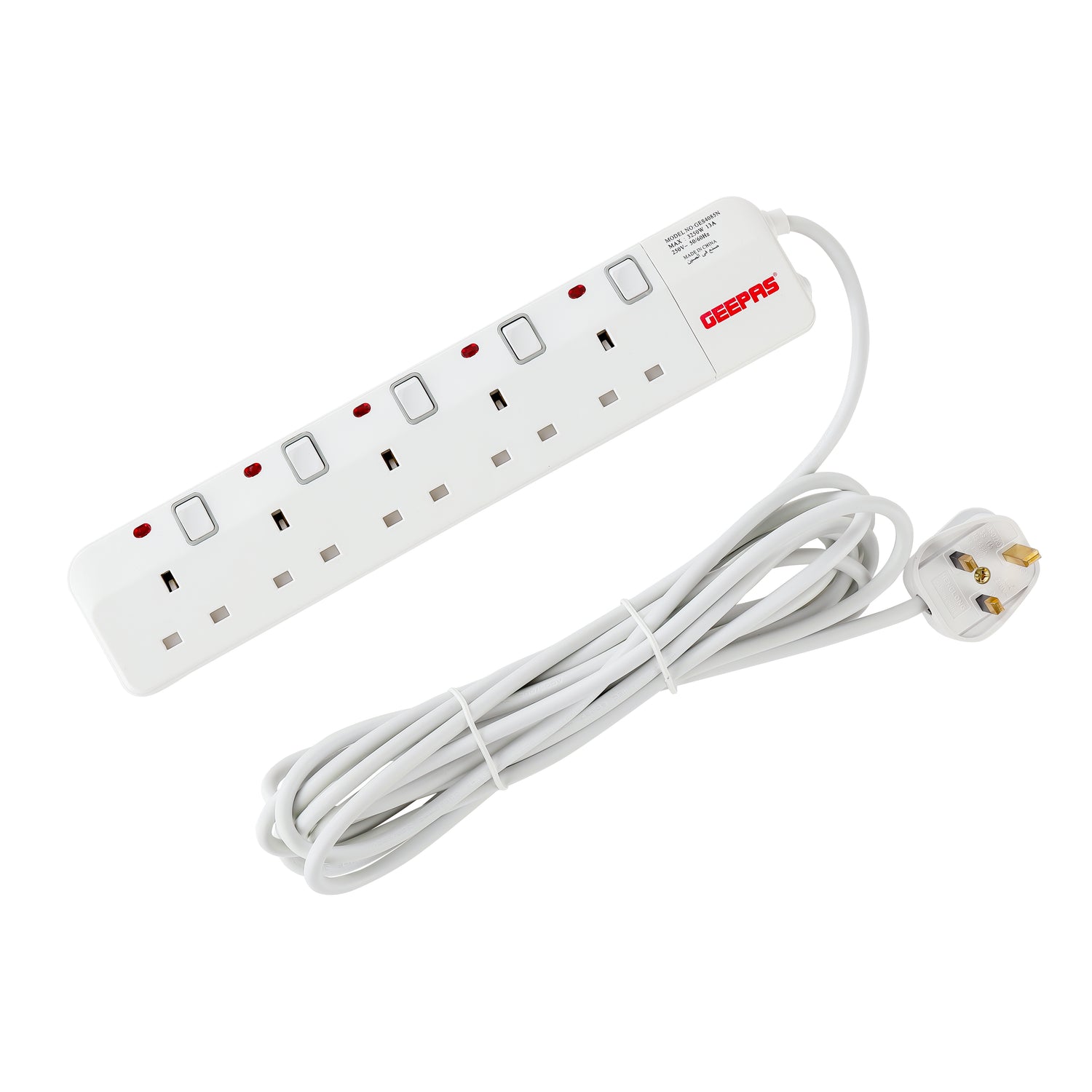 5 Way 5 Meter Sockets Extension Board