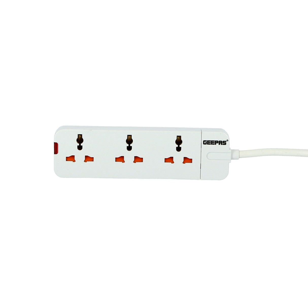 Geepas 3 Way Extension Socket 13A | Multiple Device Charging with Child Safety Covers, 3m Extra Long Cord, Over Current & Fire Protection | Ideal for Home & Office