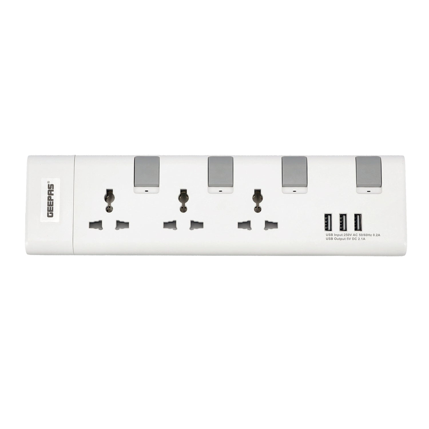Geepas Extension Socket, 3 Ways, 5m Cord Length | GES5803 | Power Extension Socket | Multi Plug Power Cable | High Quality, Heavy Duty Power Switch