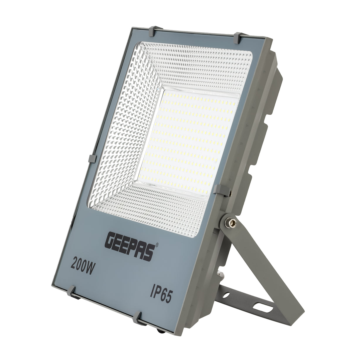 Geepas 200 W LED Flood Light- GESL55118| 16000 Lumens and 6500 K Color Temperature| 80% Energy Efficient LED Light, 270-Degree Rotating Bracket, 2 Year Warranty, Black