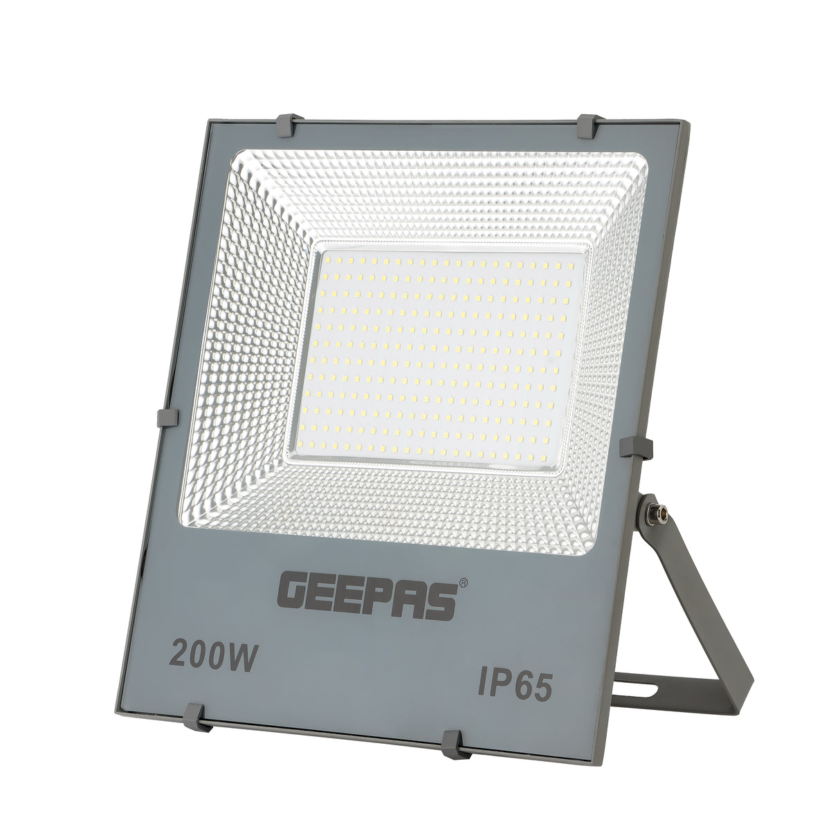 Geepas 200 W LED Flood Light- GESL55118| 16000 Lumens and 6500 K Color Temperature| 80% Energy Efficient LED Light, 270-Degree Rotating Bracket, 2 Year Warranty, Black