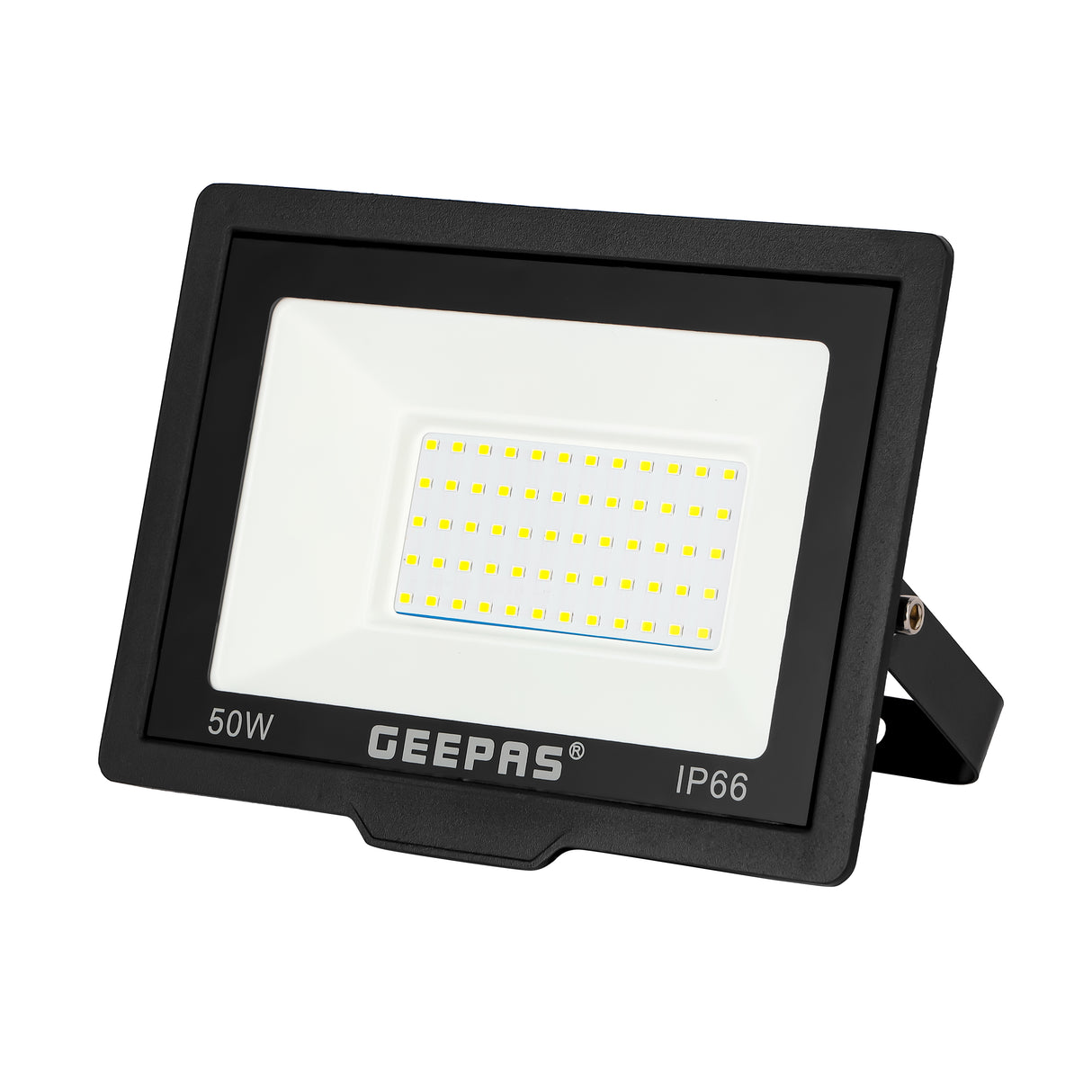 Geepas 50 W LED Flood Light- GESL55120| 4500 Lumens and 6500 K Color Temperature| 80% Energy Efficient LED Light, Perfect for Outdoor Spaces | 2 Year Warranty, Black