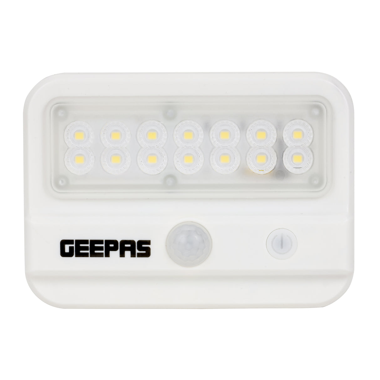 Geepas Solar LED Wall Light, GESL55144, Energy-efficient, motion sensor, and dual modes, IP54 waterproof, ideal for patios, 10-12 hour working, 2-years warranty