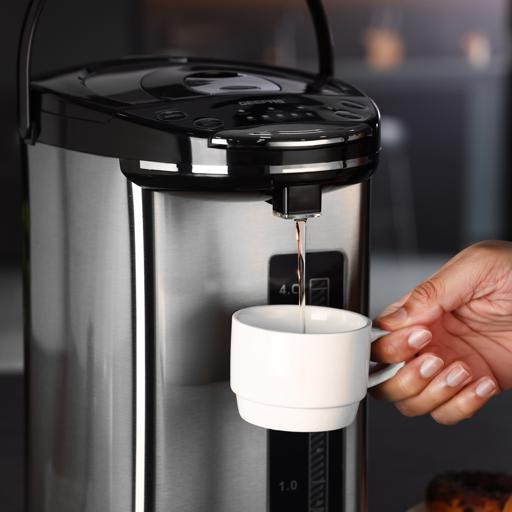 Geepas 5L Electric Thermo Pot GEV5132 | 6-Stage Adjustable Temperature Control | Keep Warm Function | Purified Water Mode | Stainless Steel Body | 2 Years Warranty