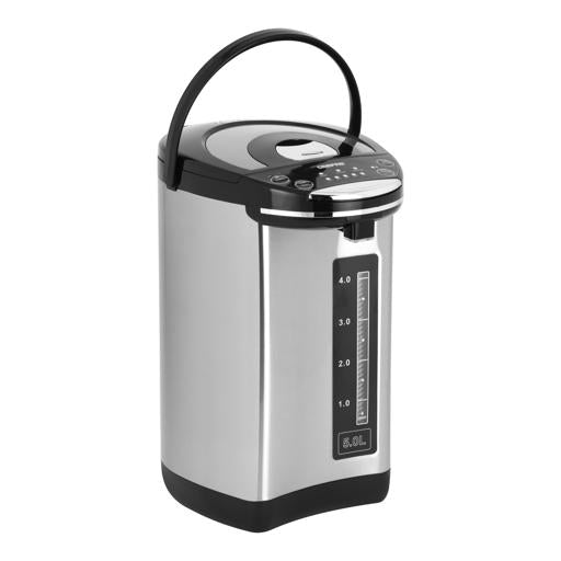 Geepas 5L Electric Thermo Pot GEV5132 | 6-Stage Adjustable Temperature Control | Keep Warm Function | Purified Water Mode | Stainless Steel Body | 2 Years Warranty
