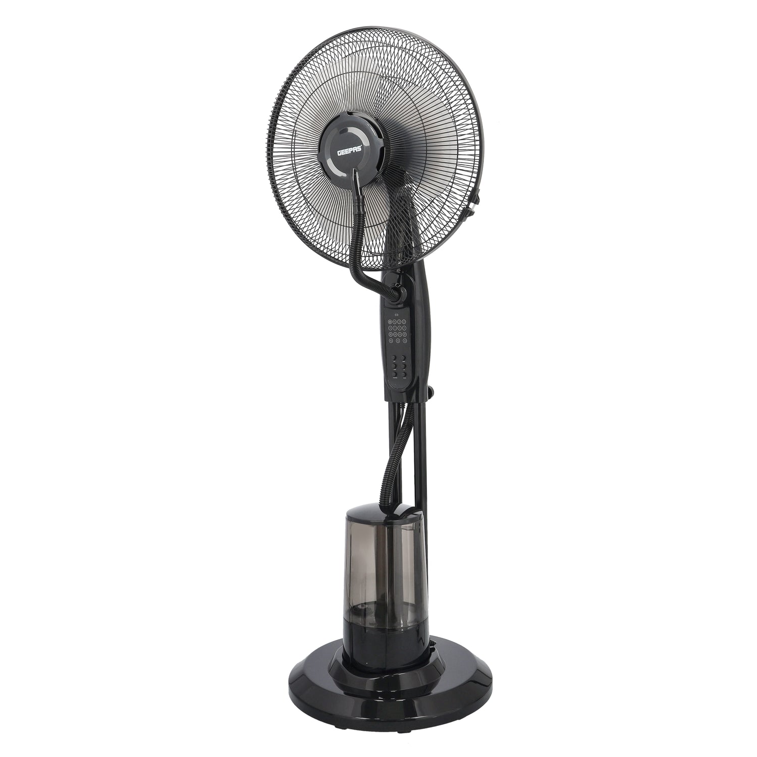 Geepas 16” Mist Fan with Remote Control | Powerful Cooling & Humidifying Solution | Adjustable Speed | Large Water Tank | Oscillation Function |  2 Years Warranty