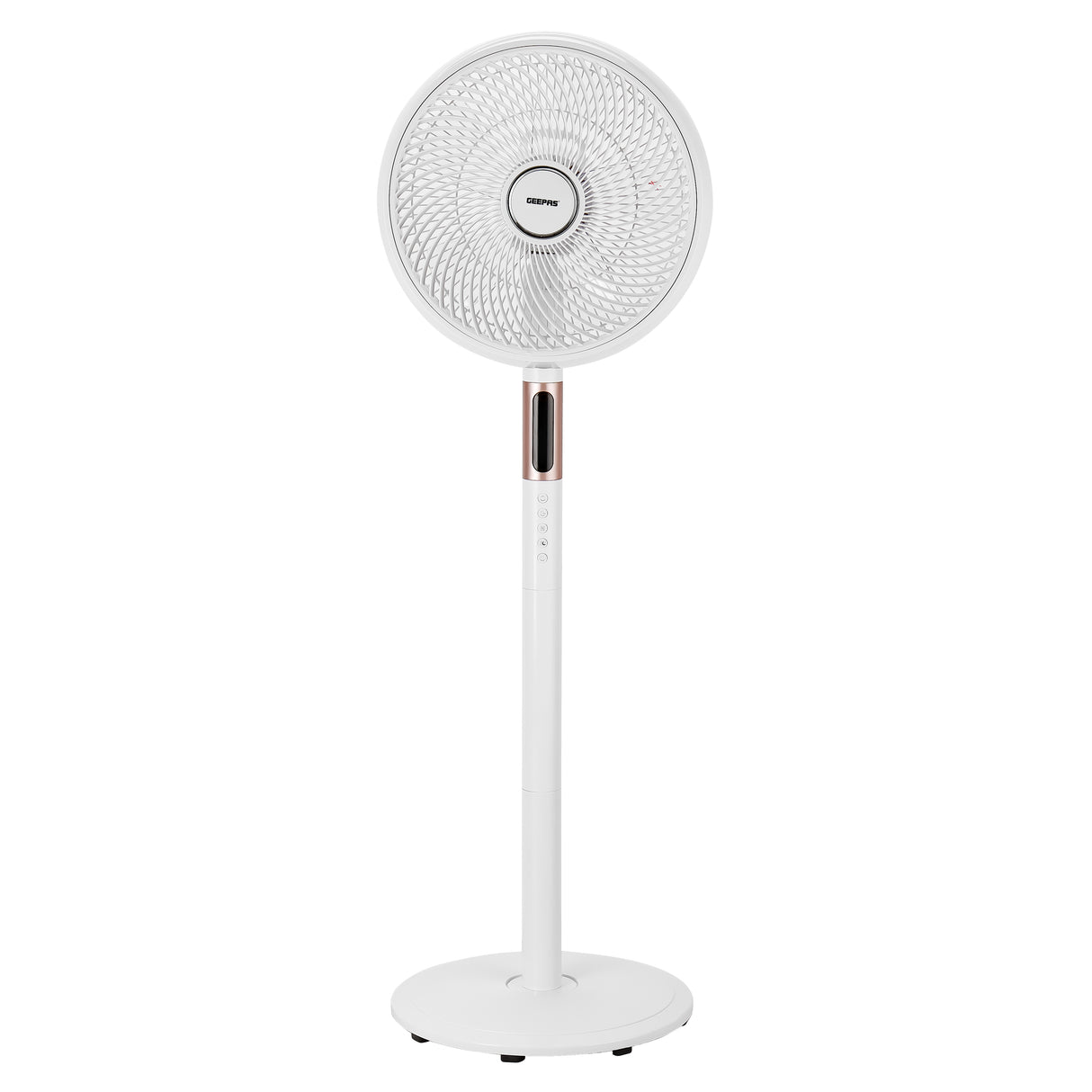 Geepas GF21205 14” Stand Fan with Remote Control | Scandi Series, 60W Motor| 3-Speed| 8H Timer| 5-Blade Air Circulation| Wide Oscillation| Korean Style| 2 Years Warranty
