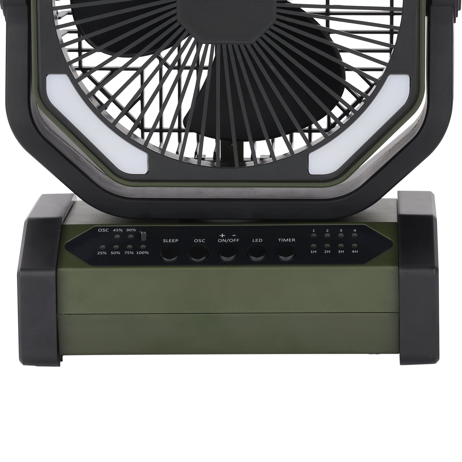 Geepas 8" Rechargeable Fan with LED Light GF21220 |10000mAh Battery, Up to 30H Working Time, Powerful Cooling, Oscillation Function, Remote Control, 2Year Warranty, Black