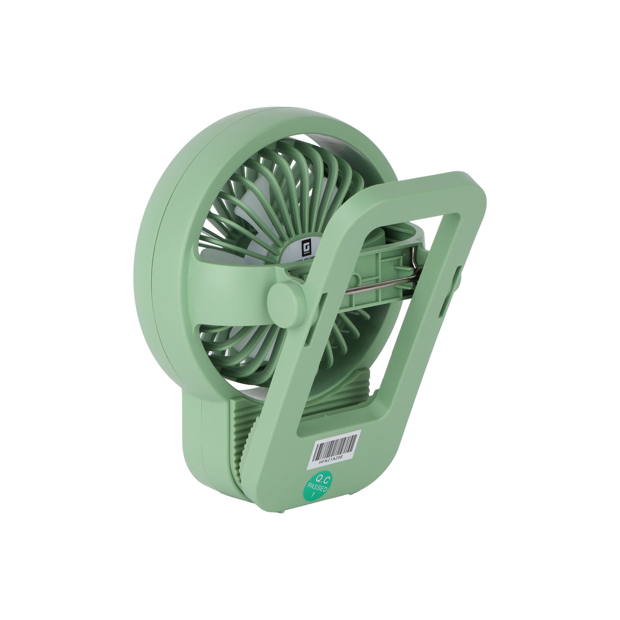 Geepas Mini Rechargeable Clip Fan- GF21221/ High Performance Fans with 3-Speed Controls, 8 Hours Runtime/ Type-C Charging, with Status Indicator/ 2 Years Warranty, Green