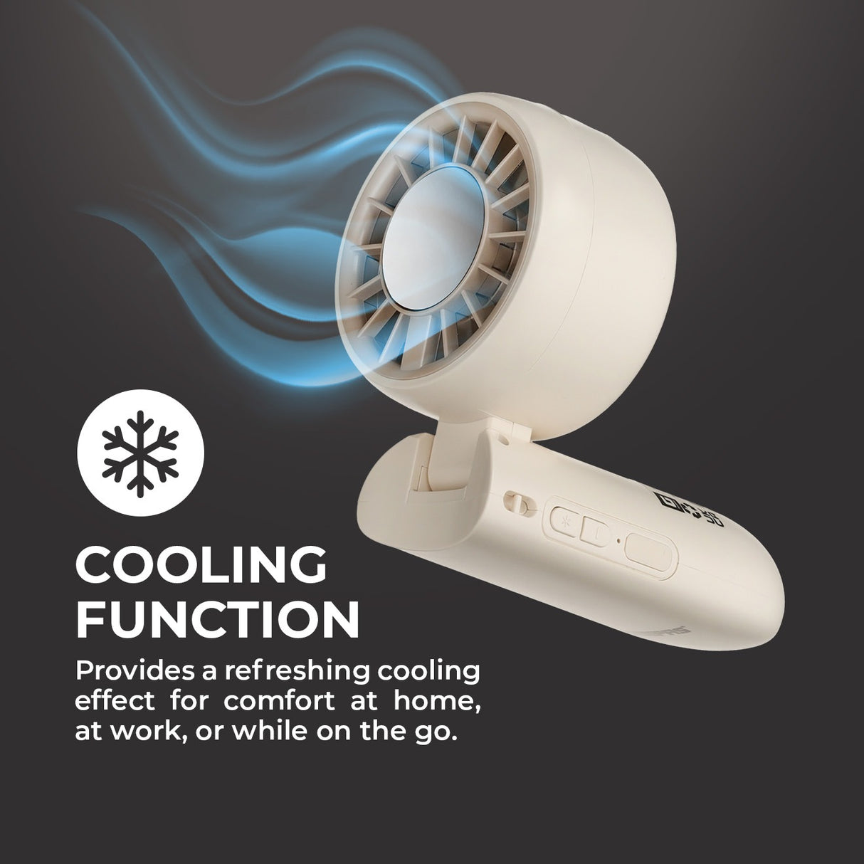 Geepas Mini Foldable Cooling Fan- GF21225/ 3 Speed Control, Cooling Function, 8 Hours Long Working Time/Small, Portable Design for Women and Men/ Pink, 2 Years Warranty