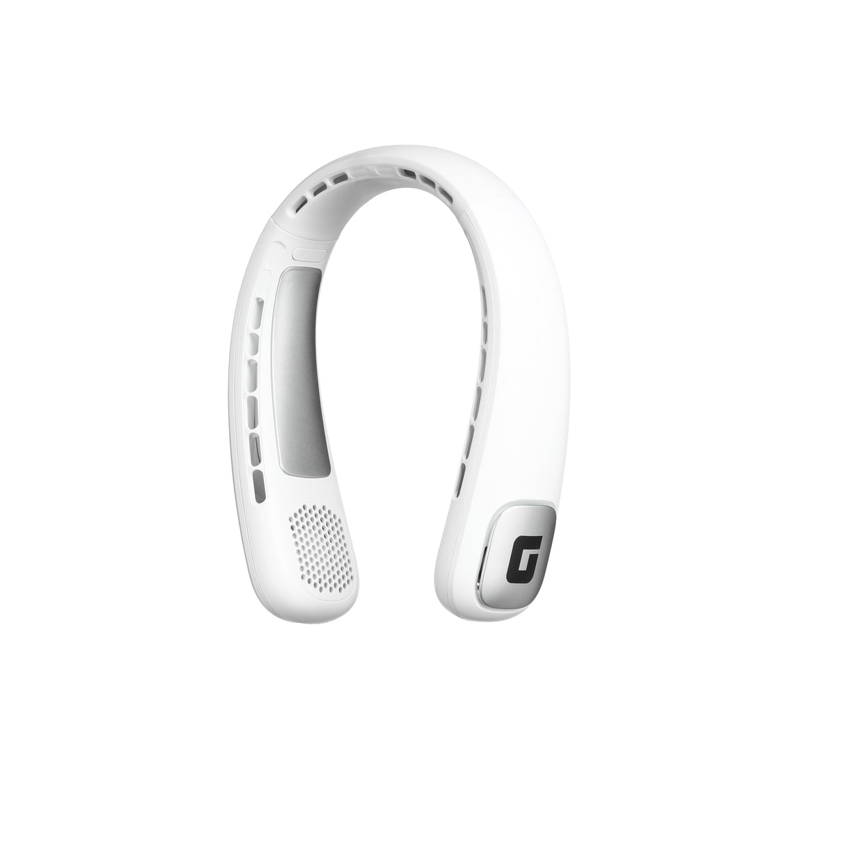 Geepas Portable Neck Fan- GF21227/ 6 H Working Time, 3 Speed Levels/Digital Display, Lightweight, Indoor and Outdoor Use/ Silent, Safe and Secure/ White, 2 Years Warranty