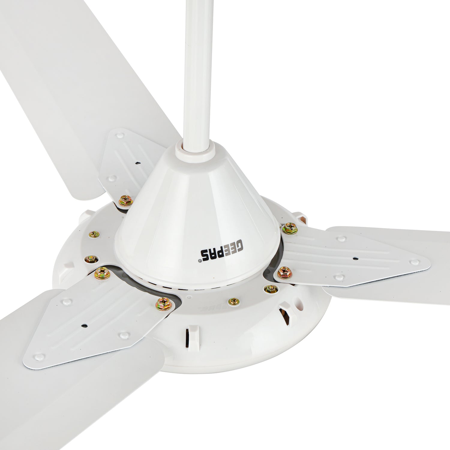 Geepas 56" Ceiling Fan- GF3012/ with 5 Speed Regulator Control, High Performance Copper Motor for Wind/ Ideal for Home, Office, Apartment, Etc./ 5 Years Warranty, White