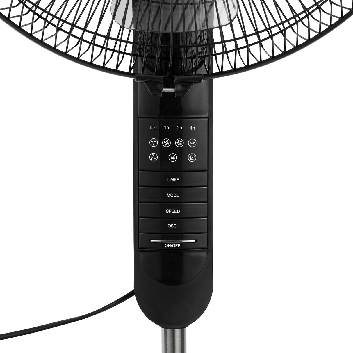 Geepas GF9489 16 Inch Stand Fan with Remote Control | 60W Powerful Motor | 3 Speed Settings| 7.5 Hour Timer | Adjustable Height | Oscillation Function | 2 Years Warranty