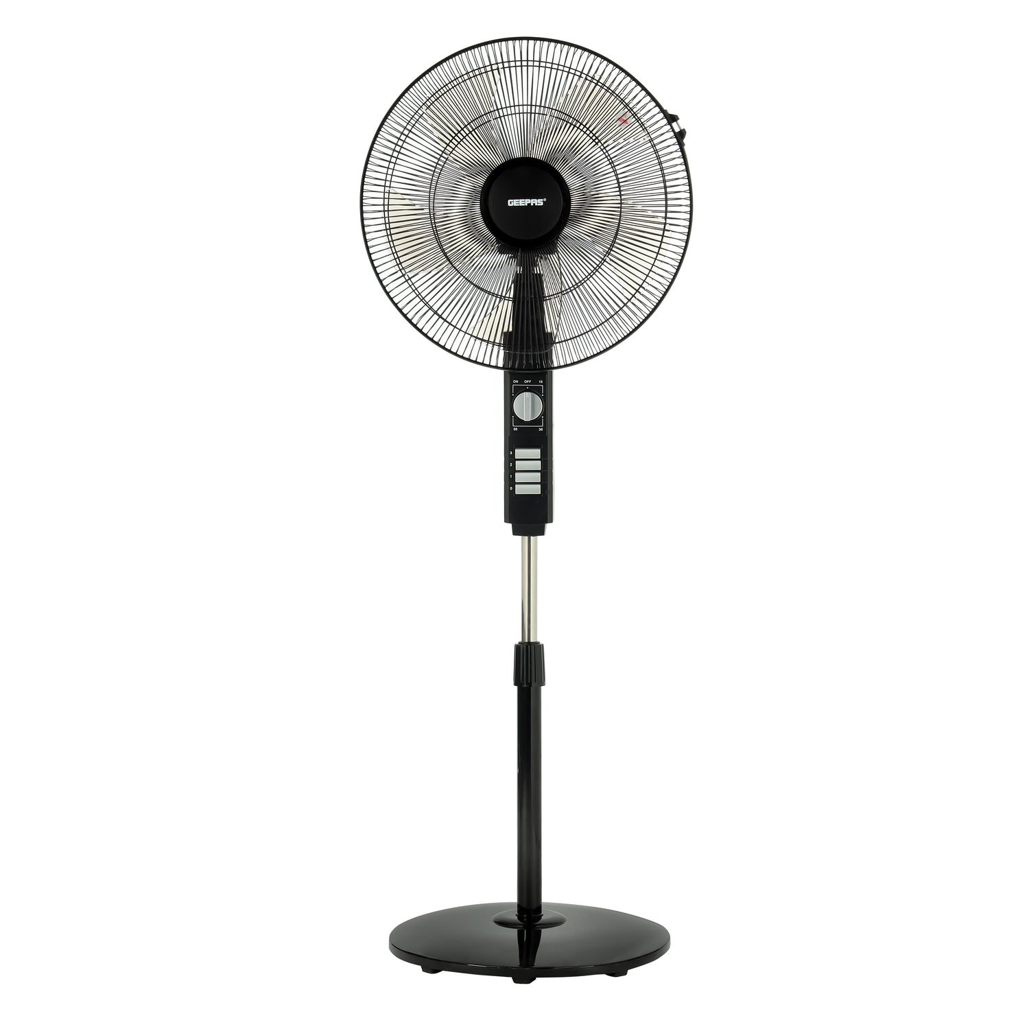 Geepas GF9605 18” Stand Fan | 3-Speed Piano Switch | 60W Powerful Motor | 5-Leaf AS Blade | Wide Oscillation | Overheat Protection | Durable Design | 2 Years Warranty