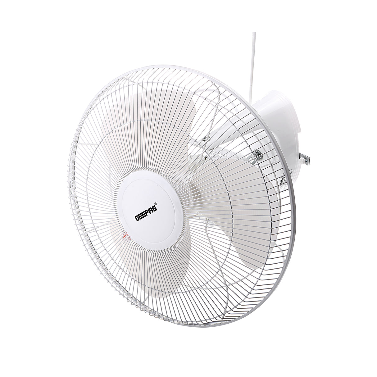Geepas 16 Inch Orbit Fan GF9607 | Low Noise| 3 Durable ABS Blades| Metal Safety Net| Auto Rotation| Speed Controller| Adjustable Angle| AC 220-240V 60W| 2 Years Warranty