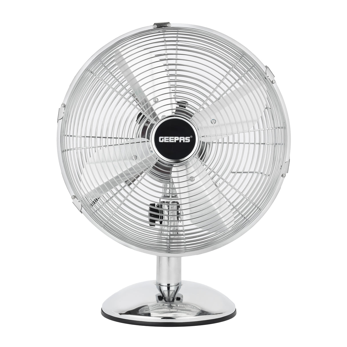 Geepas GF9610 12” Metal Table Fan | 3-Speed Powerful Cooling with High-Performance Motor | Durable Metal Body | Adjustable Tilt | Wide Oscillation | 2 Years Warranty