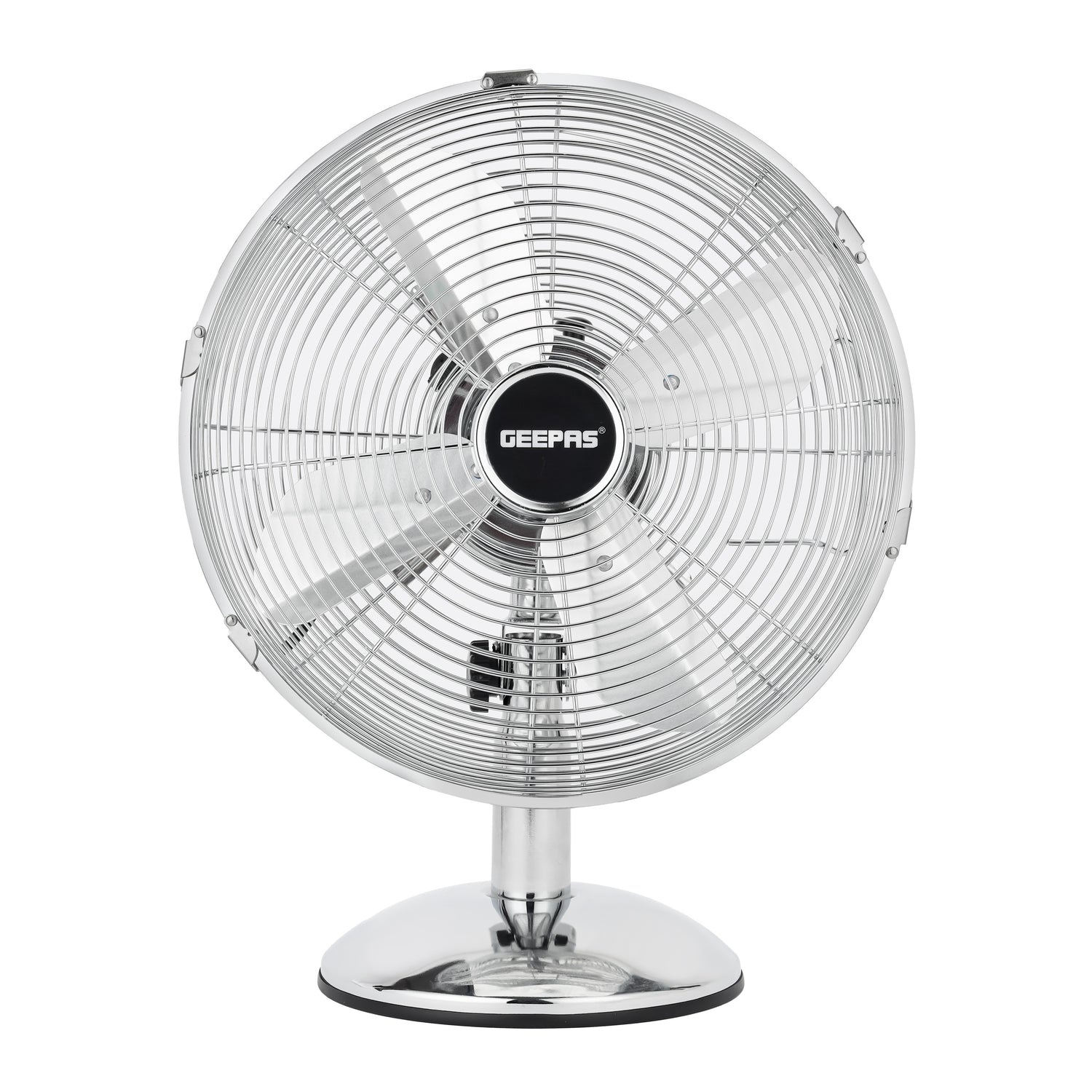 Geepas GF9610 12” Metal Table Fan | 3-Speed Powerful Cooling with High-Performance Motor | Durable Metal Body | Adjustable Tilt | Wide Oscillation | 2 Years Warranty