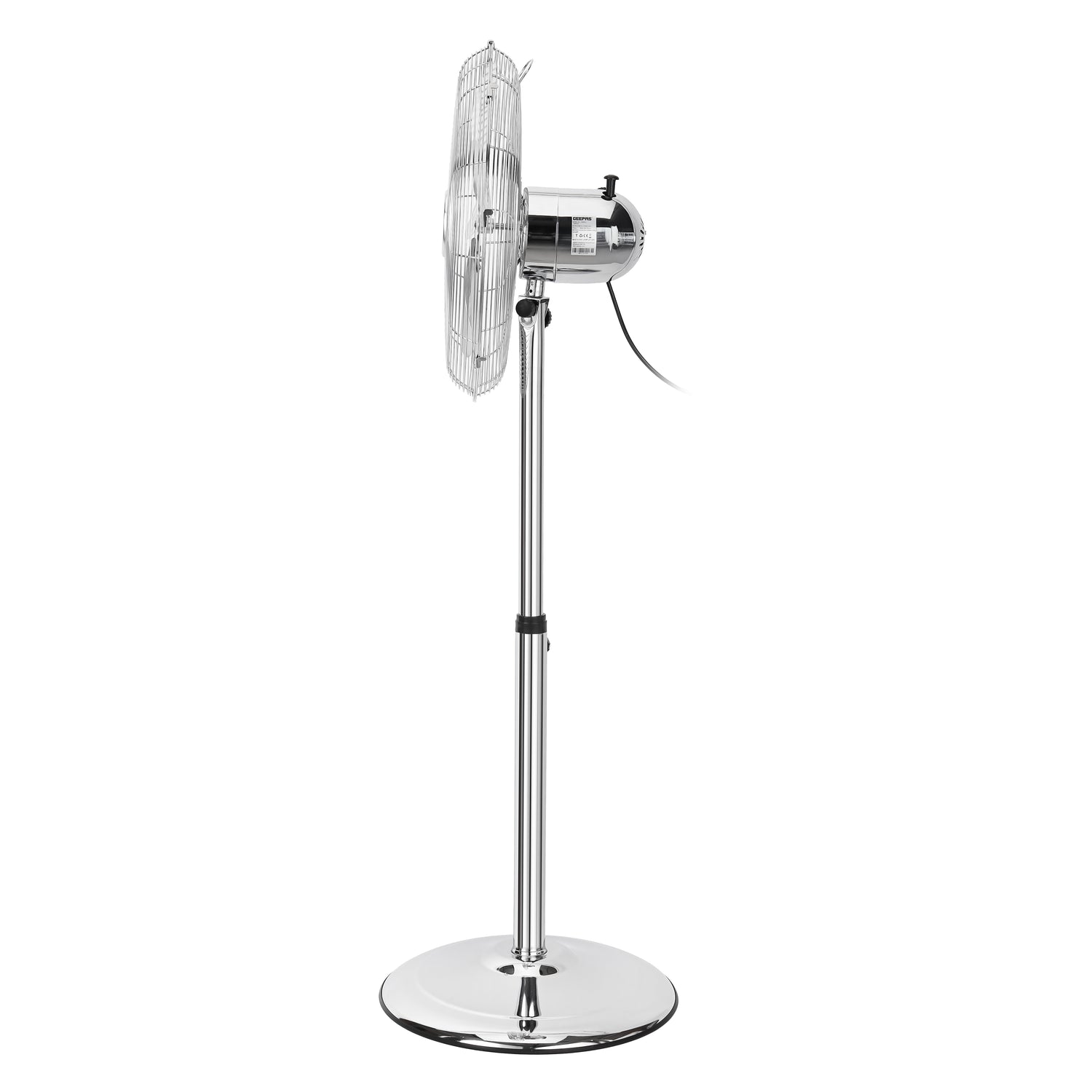 Geepas GF9611 16-Inch Metal Stand Fan | 5 Aluminium Blades | 3 Speed Settings | Silent Operation | Adjustable Height & Oscillation |  50W Motor | 2 Years Warranty
