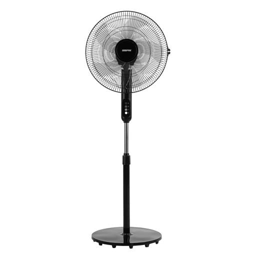 Geepas GF9615 16-Inch Stand Fan | 50W powerful motor | 5 blades | 3-speed control | oscillation| adjustable height |2-year warranty| Ideal for Home, Office, Etc