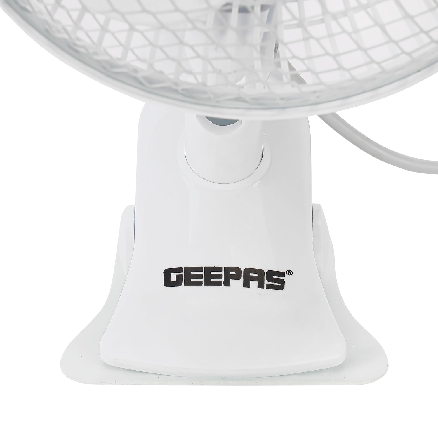 Geepas GF9626 8-Inch 2-in-1 Table & Clip Fan | Super Quiet Copper Motor | 2-Speed Adjustable Control | Wide Oscillation | Compact & Portable Design | 2 Years Warranty