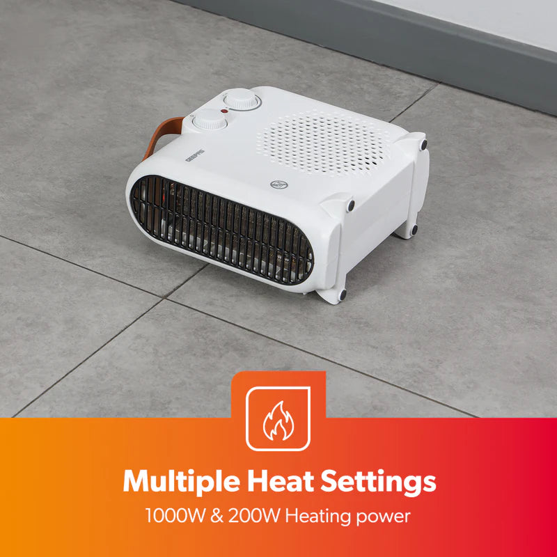 Geepas Fan Heater GFH28547 |3 Modes: Cool, Warm & Hot Wind |2 Power Options: 1000W/2000W |Adjustable Thermostat, Safety Fuse |Ideal for Homes & Offices | 2-Year Warranty