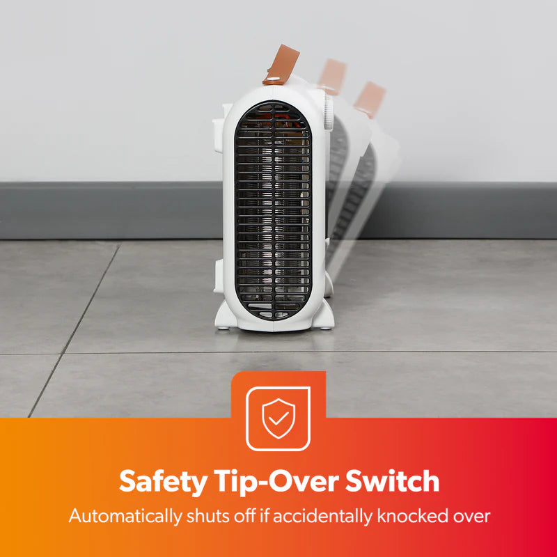 Geepas Fan Heater GFH28547 |3 Modes: Cool, Warm & Hot Wind |2 Power Options: 1000W/2000W |Adjustable Thermostat, Safety Fuse |Ideal for Homes & Offices | 2-Year Warranty