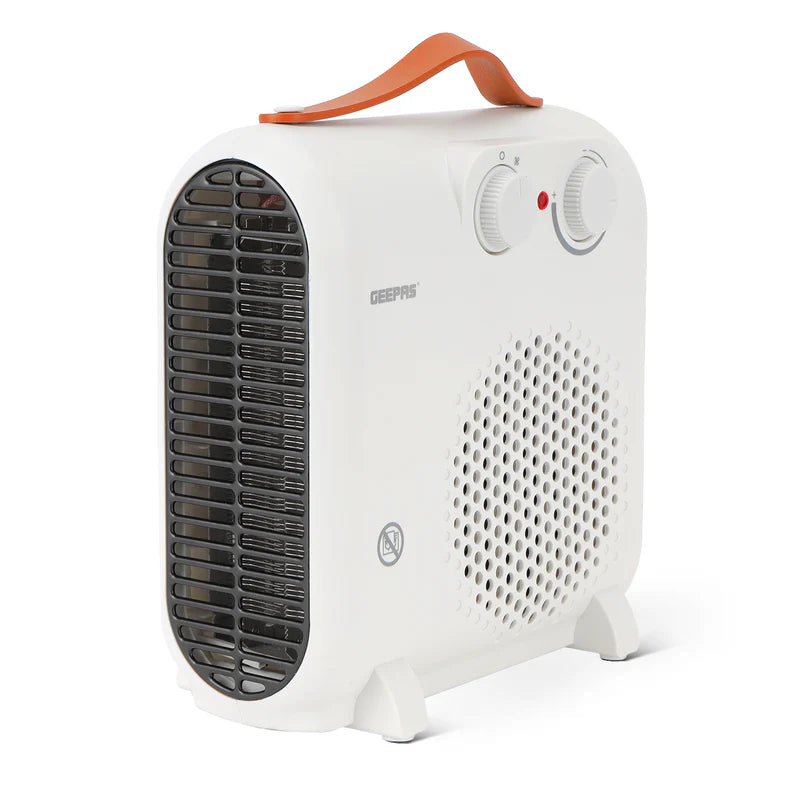 Geepas Fan Heater GFH28547 |3 Modes: Cool, Warm & Hot Wind |2 Power Options: 1000W/2000W |Adjustable Thermostat, Safety Fuse |Ideal for Homes & Offices | 2-Year Warranty