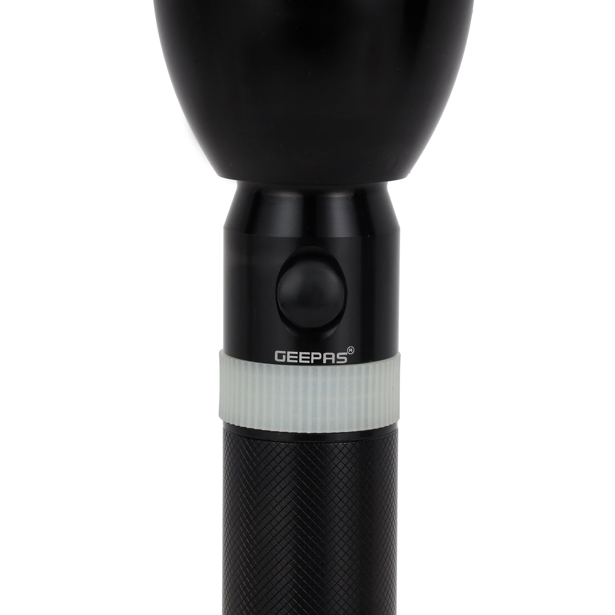 Geepas Rechargeable LED Flashlight 287mm- Hyper Bright White 2500 Meters Range, High Beam LED Flashlight| Pocket Flashlight with Charger | Ideal for Patrolling, Trekking, Emergency Power Cut