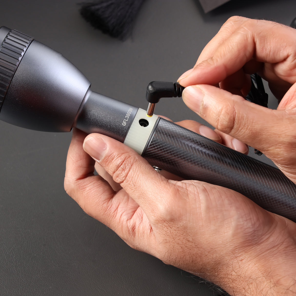 Geepas CREE LED Torch - Rechargeable LED Flashlight - Pocket Size Super LED Torch Light - 2000M Distance Range - Powerful Torch for Camping Hiking Cycling & Outdoor Activities - 2 Year Warranty