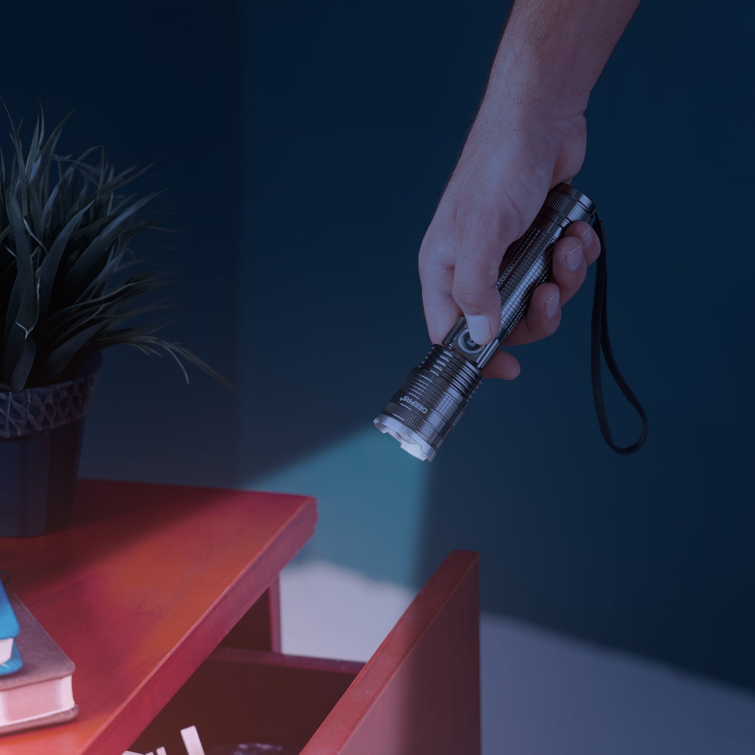 Geepas GFL3854 Rechargeable LED Flashlight |Super Bright Micro LED Torch with 4.5H Working | Portable, Durable & Powerful Torch for Camping, Hiking, Trekking |6M Warranty