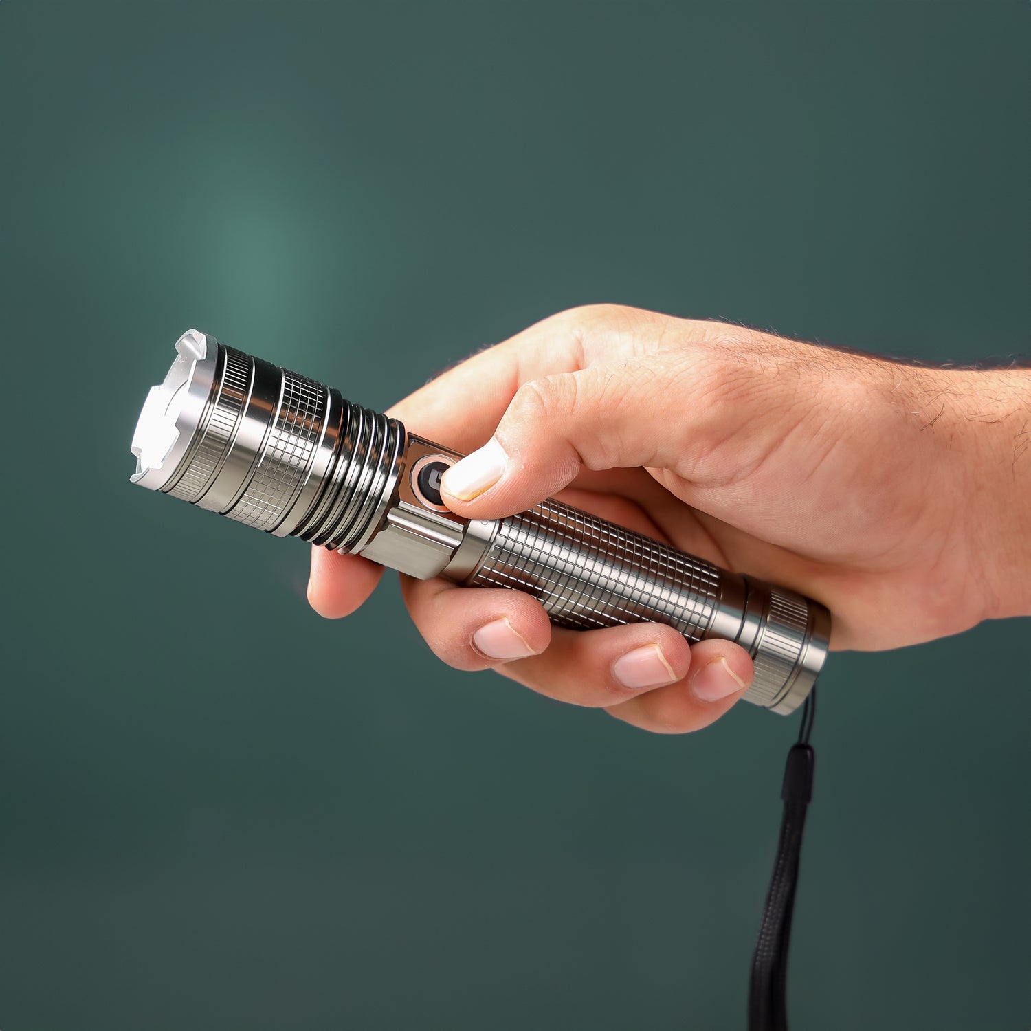 Geepas GFL3854 Rechargeable LED Flashlight |Super Bright Micro LED Torch with 4.5H Working | Portable, Durable & Powerful Torch for Camping, Hiking, Trekking |6M Warranty