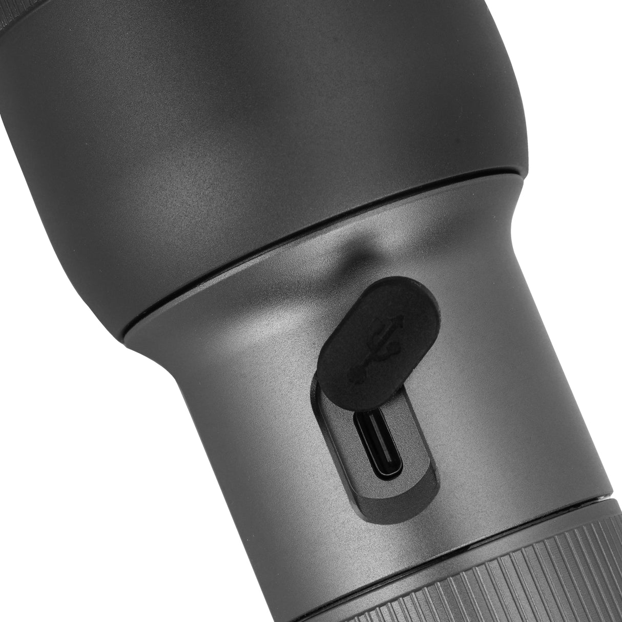 Geepas Digital Zoomable LED Flashlight- GFL3874Z/ 60W Laser High-Power LEDs, 12 Hours Continuous Working/ Aluminum Alloy Housing / Black, Limited Lifetime Warranty