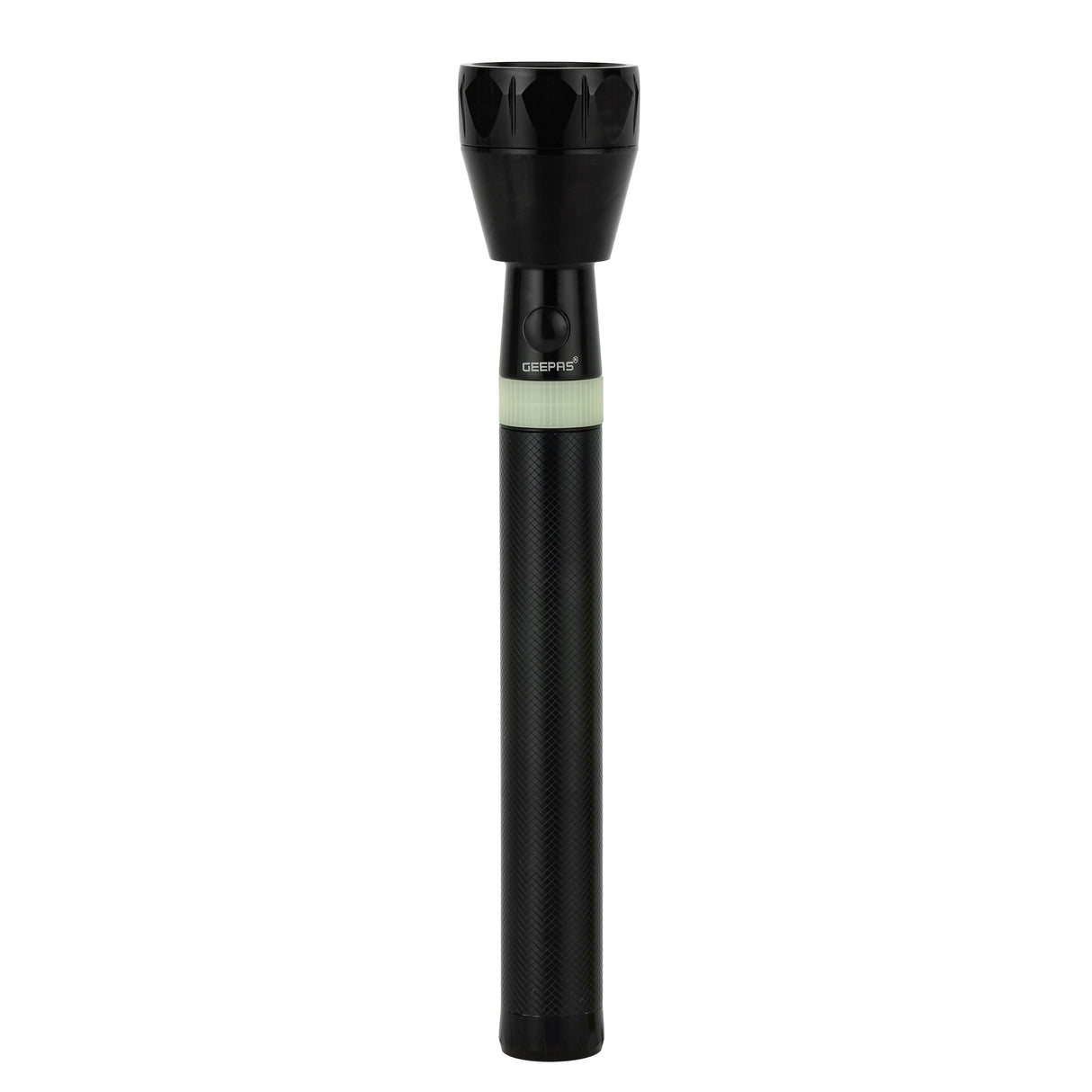 Geepas 4 In 1 Family Pack Rechargeable LED Flashlight - Hyper Bright Cool White Light 2000 Meter Range | Portable Torch High Beam LED Flashlight | Lightweight Pocket Flashlight with 1900mAh Battery