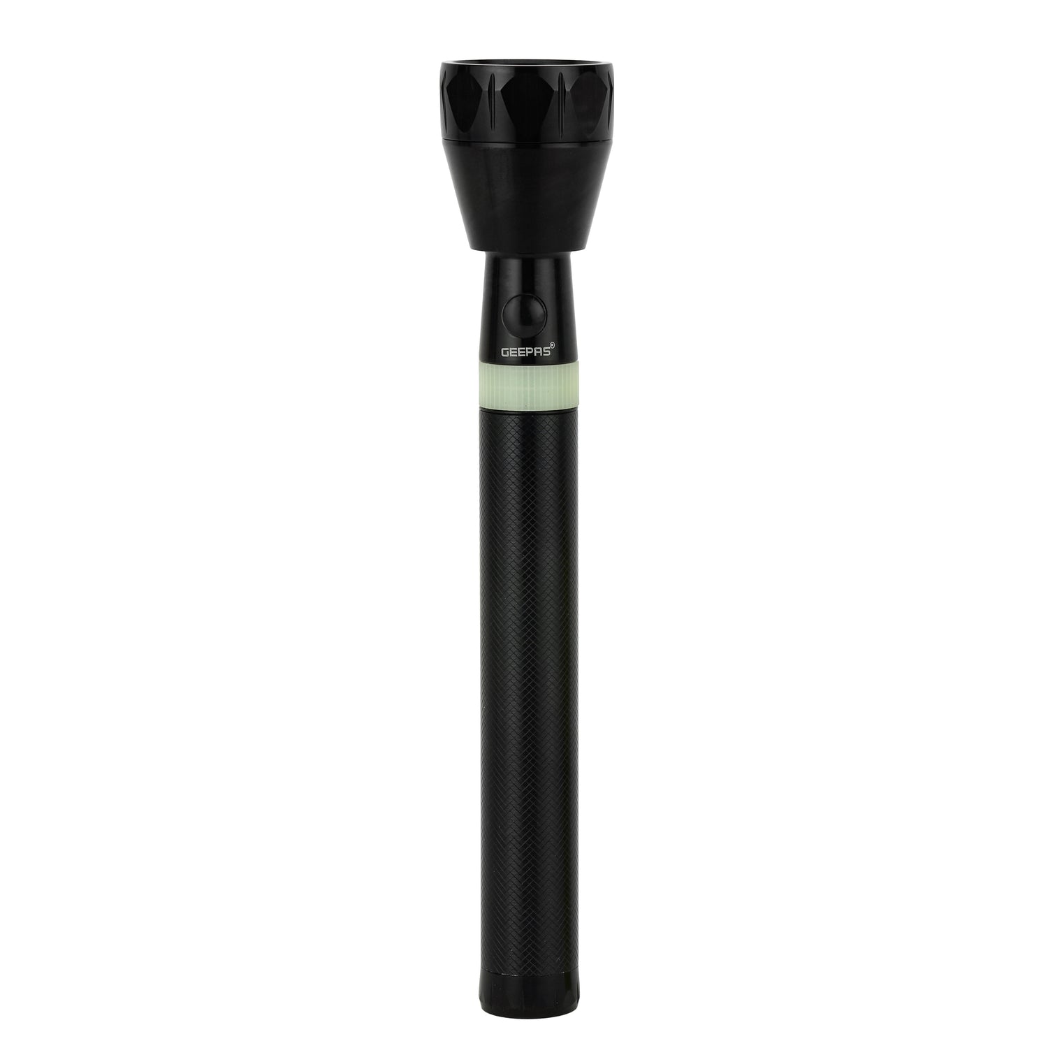Geepas 4 In 1 Family Pack Rechargeable LED Flashlight - Hyper Bright Cool White Light 2000 Meter Range | Portable Torch High Beam LED Flashlight | Lightweight Pocket Flashlight with 1900mAh Battery