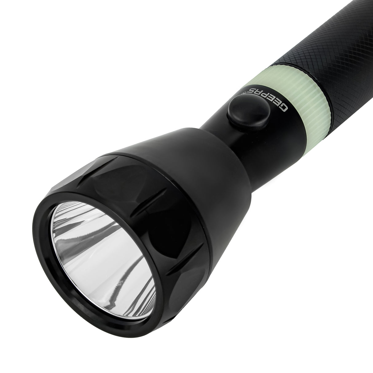 Geepas 4 In 1 Family Pack Rechargeable LED Flashlight - Hyper Bright Cool White Light 2000 Meter Range | Portable Torch High Beam LED Flashlight | Lightweight Pocket Flashlight with 1900mAh Battery