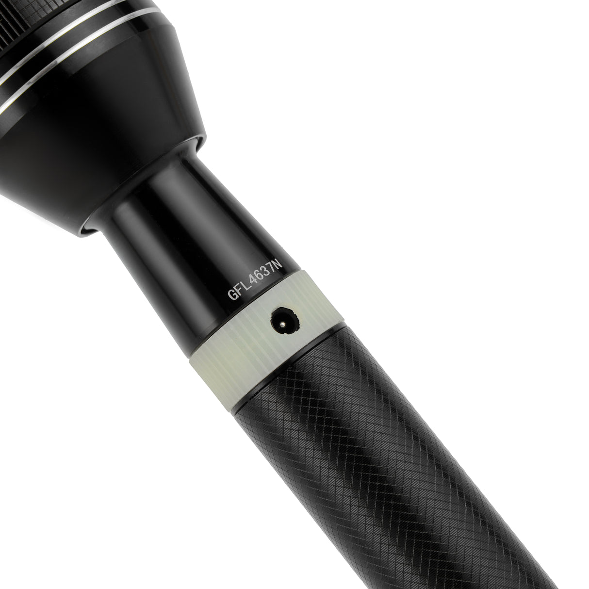 Geepas Rechargeable LED Flashlight GFL4637 | Pack of 2, 7W LED, 3H Continuous Use, Aircraft Aluminum Body, Lithium Battery, Night Glow Ring, Water & Shock Resistant