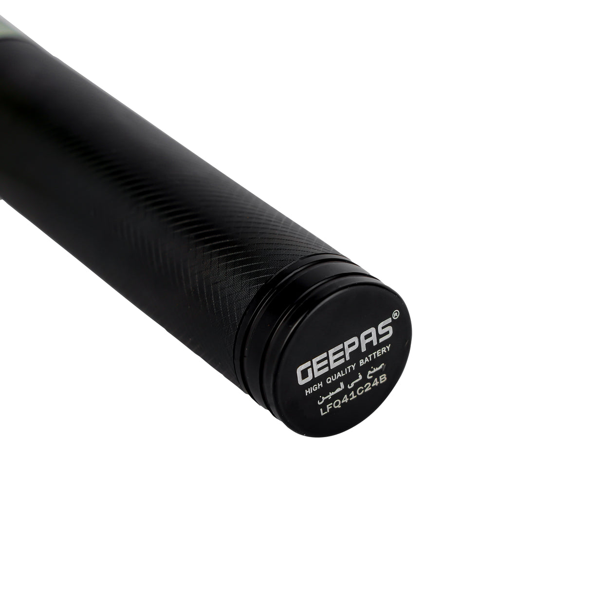 Geepas Rechargeable LED Flashlight - Hyper Bright White Chip LED Torch 1800 Meters High Range Distance Portable Torch High Beam LED Flashlight Zoomable Tactical Pocket Flashlight for Camping Bicycle Hiking and Emergency Use