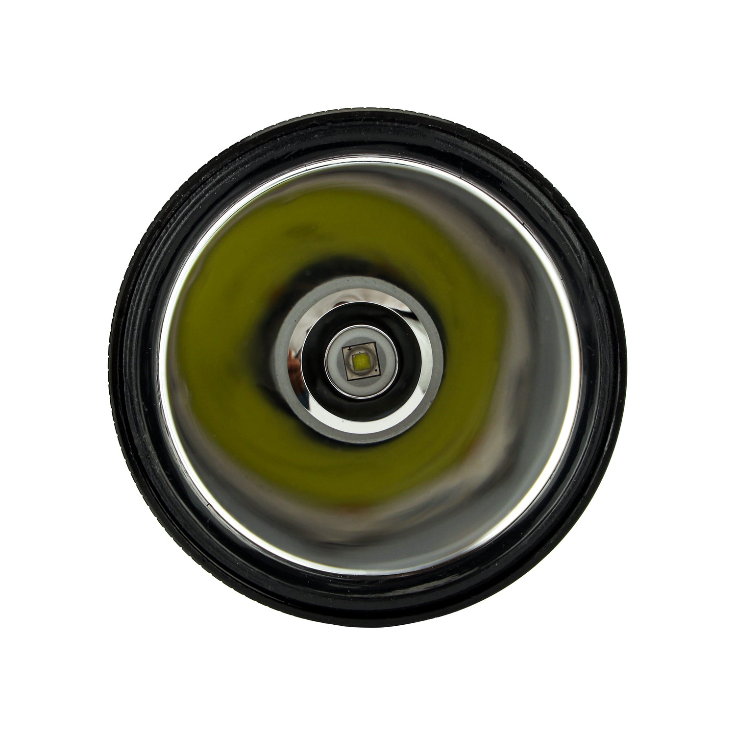 Geepas Rechargeable LED Flashlight 281MM - Hyper Bright White 1800 Meters Portable Torch High Beam LED Flashlight| Water Proof Pocket Flashlight with Charger, battery