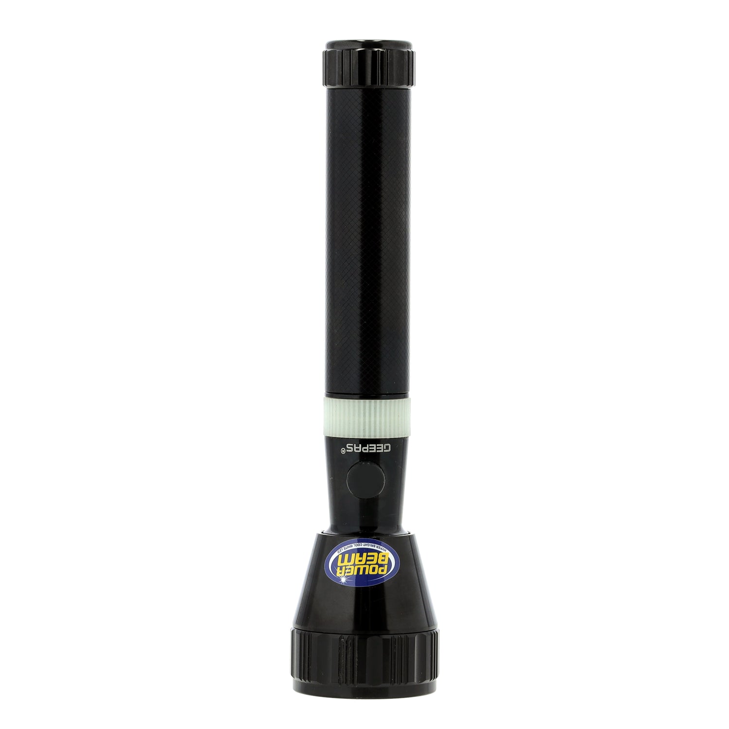 Geepas Rechargeable LED Flashlight - Hyper Bright White 1800 Meters Range Portable Torch High Beam LED Flashlight| Pocket Flashlight with Charger