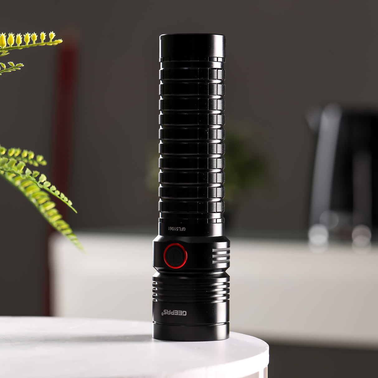 Geepas Rechargeable LED Flashlight- GFL51061/ 50W, 6500-8000K, Perfect for Indoor and Outdoor Use, 30 Hours Continuous Working/ with Aircraft Aluminum Housing