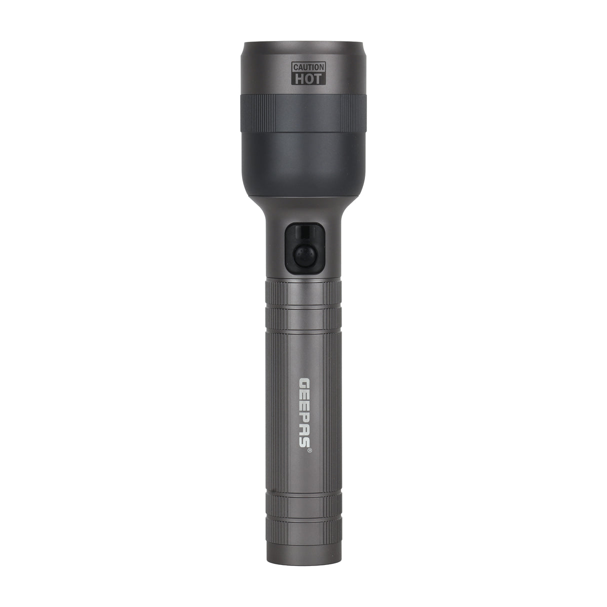 Geepas Digital Zoomable LED Flashlight- GFL51081Z/ 60W Laser High-Power LEDs, Perfect for Indoor and Outdoor Use, 15 Hours Continuous Working, 2 Modes