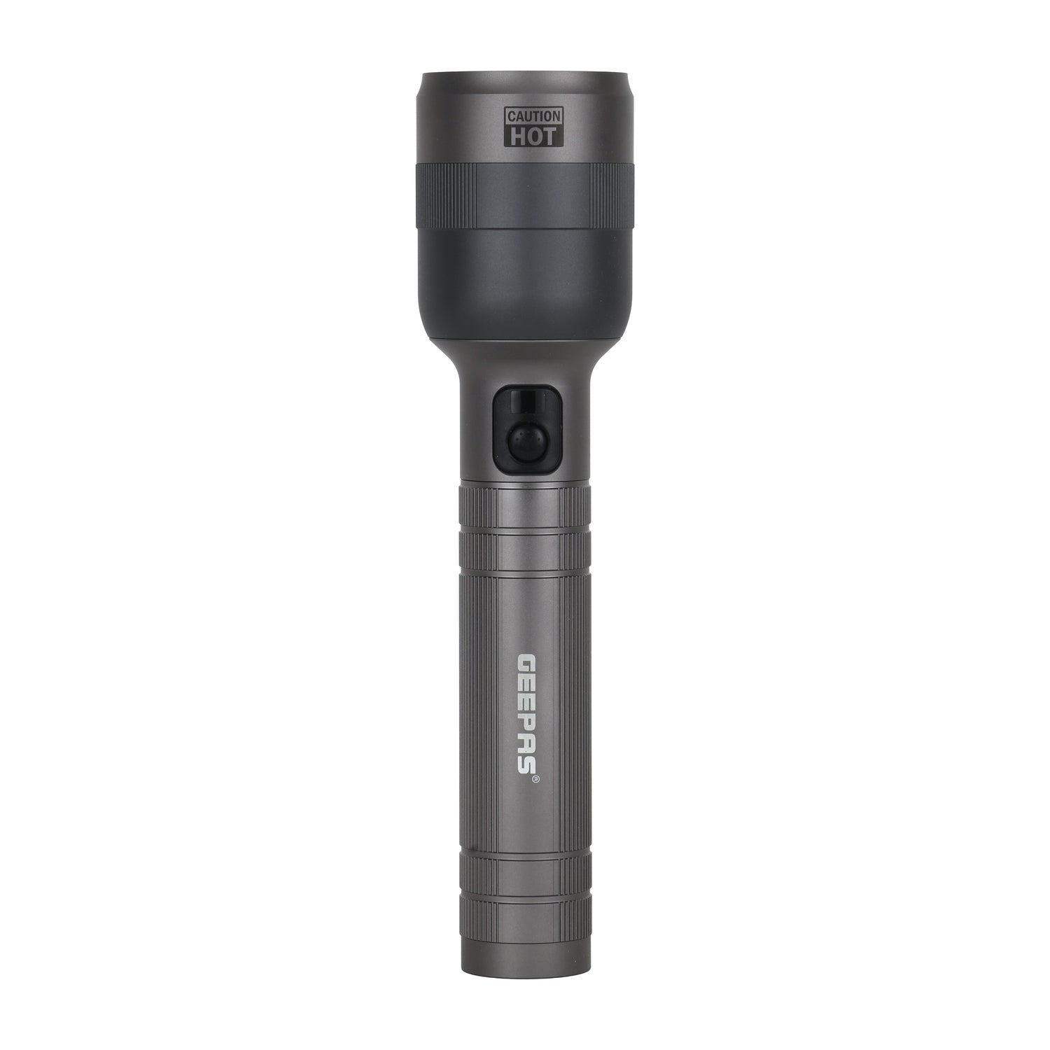 Geepas Digital Zoomable LED Flashlight- GFL51081Z/ 60W Laser High-Power LEDs, Perfect for Indoor and Outdoor Use, 15 Hours Continuous Working, 2 Modes