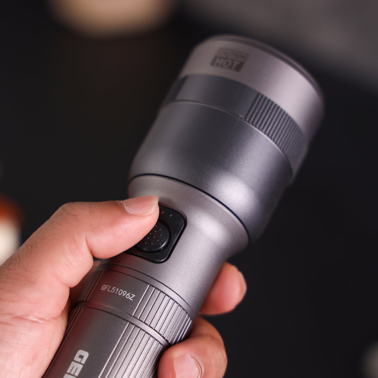 Geepas Zoomable LED Flashlight GFL51096Z| 30W, 2000 Lumens, 10H Continuous Use| Lithium Battery with Power Reminder & Indicator | Indoor & Outdoor Use | Lifetime Warranty