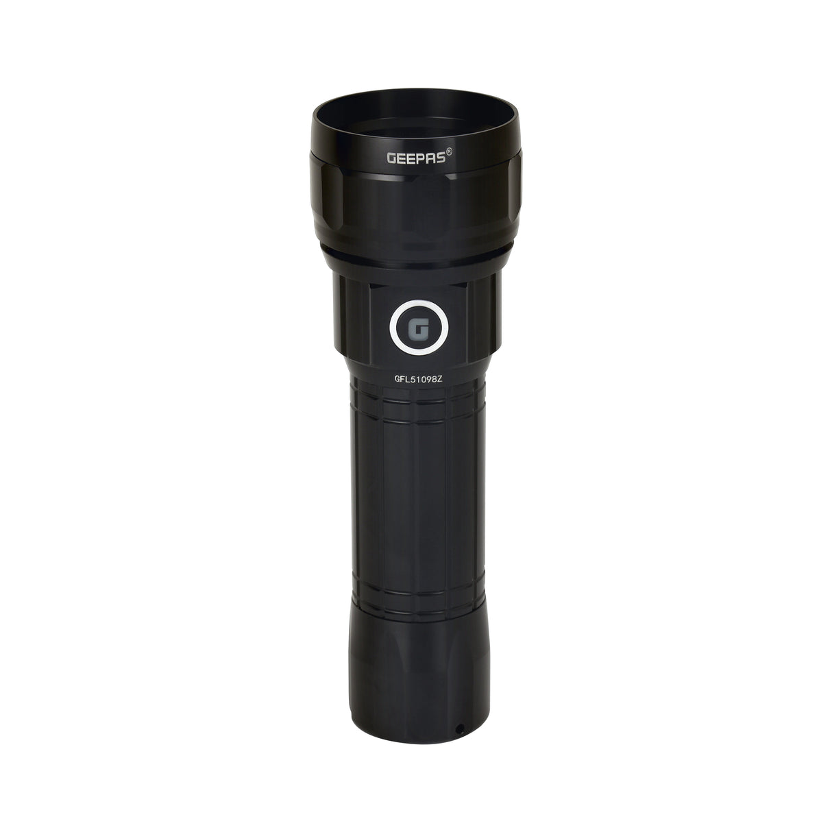 Geepas Zoomable LED Flashlight GFL51098Z |20W High Power, 2000 Lumens |4000mAh Rechargeable Battery, 5H Runtime, Type-C Charging, Durable Aluminum Body |Lifetime Warranty