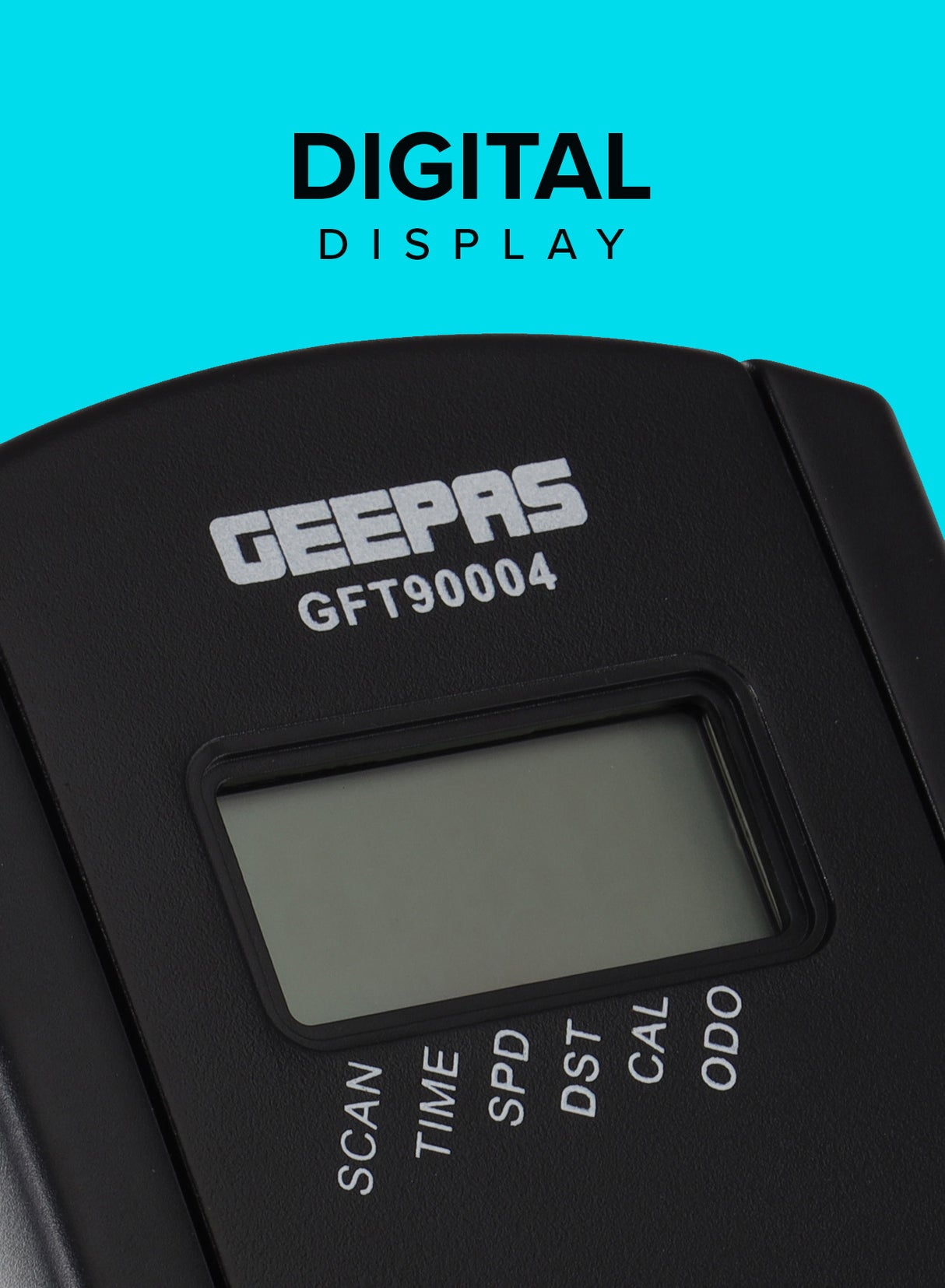 Geepas Spin Bike- GFT90004/ Low Noise, with Emergency Break and Digital Display/ Adjustable Seat, Handlebar, Resistance/ Perfect for Home Workout, Weight Loss Training/ Black, 2 Years Warranty