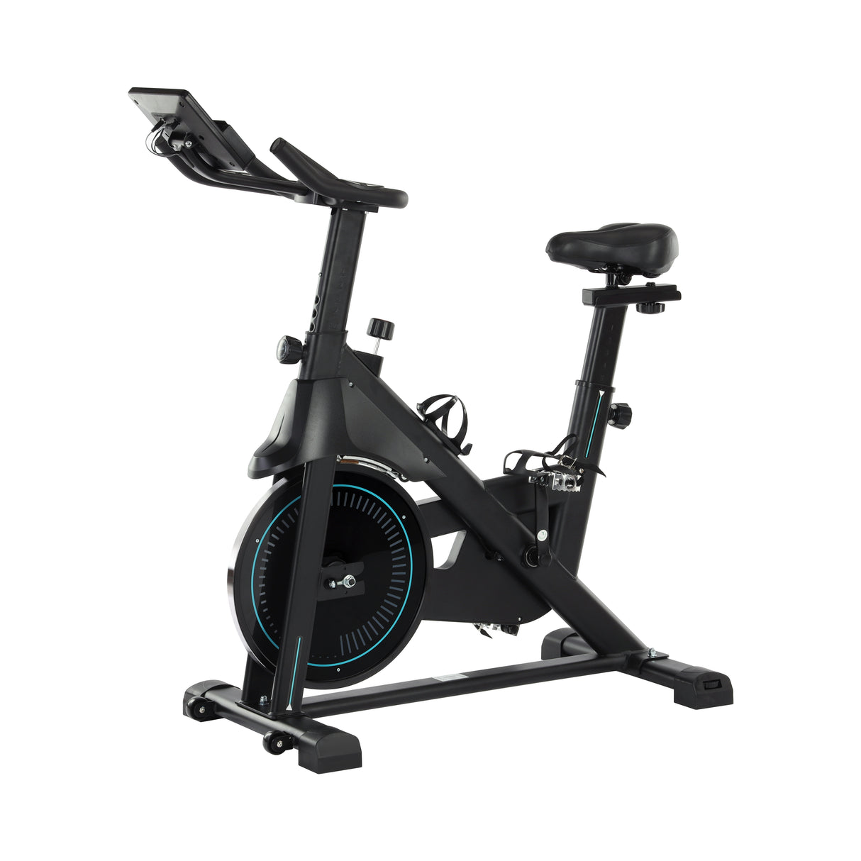 Geepas Spin Bike- GFT90005/ Low Noise, with Built-In Bluetooth and Digital Display/ Adjustable Resistance, Customizable, Double Handle Design, Heart Rate Sensor