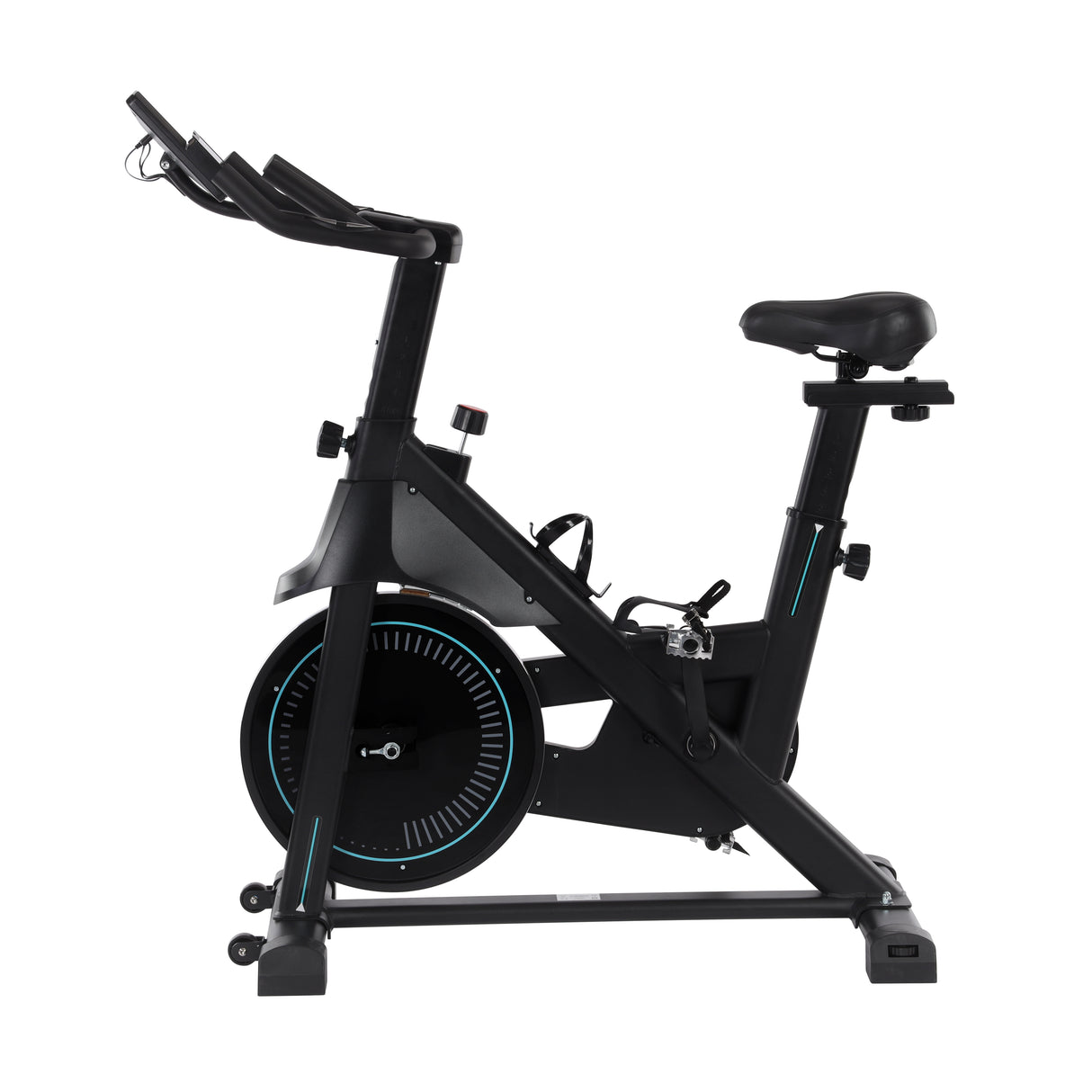 Geepas Spin Bike- GFT90005/ Low Noise, with Built-In Bluetooth and Digital Display/ Adjustable Resistance, Customizable, Double Handle Design, Heart Rate Sensor
