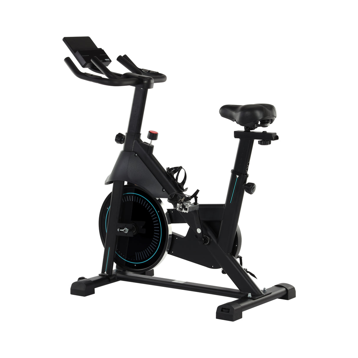 Geepas Spin Bike- GFT90005/ Low Noise, with Built-In Bluetooth and Digital Display/ Adjustable Resistance, Customizable, Double Handle Design, Heart Rate Sensor