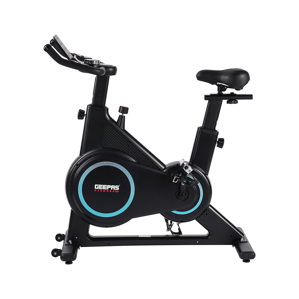 Geepas Spin Bike- GFT90006/ Low Noise, with Built-In Bluetooth and Digital Display/ Adjustable Resistance, Customizable, Heart Rate Sensor